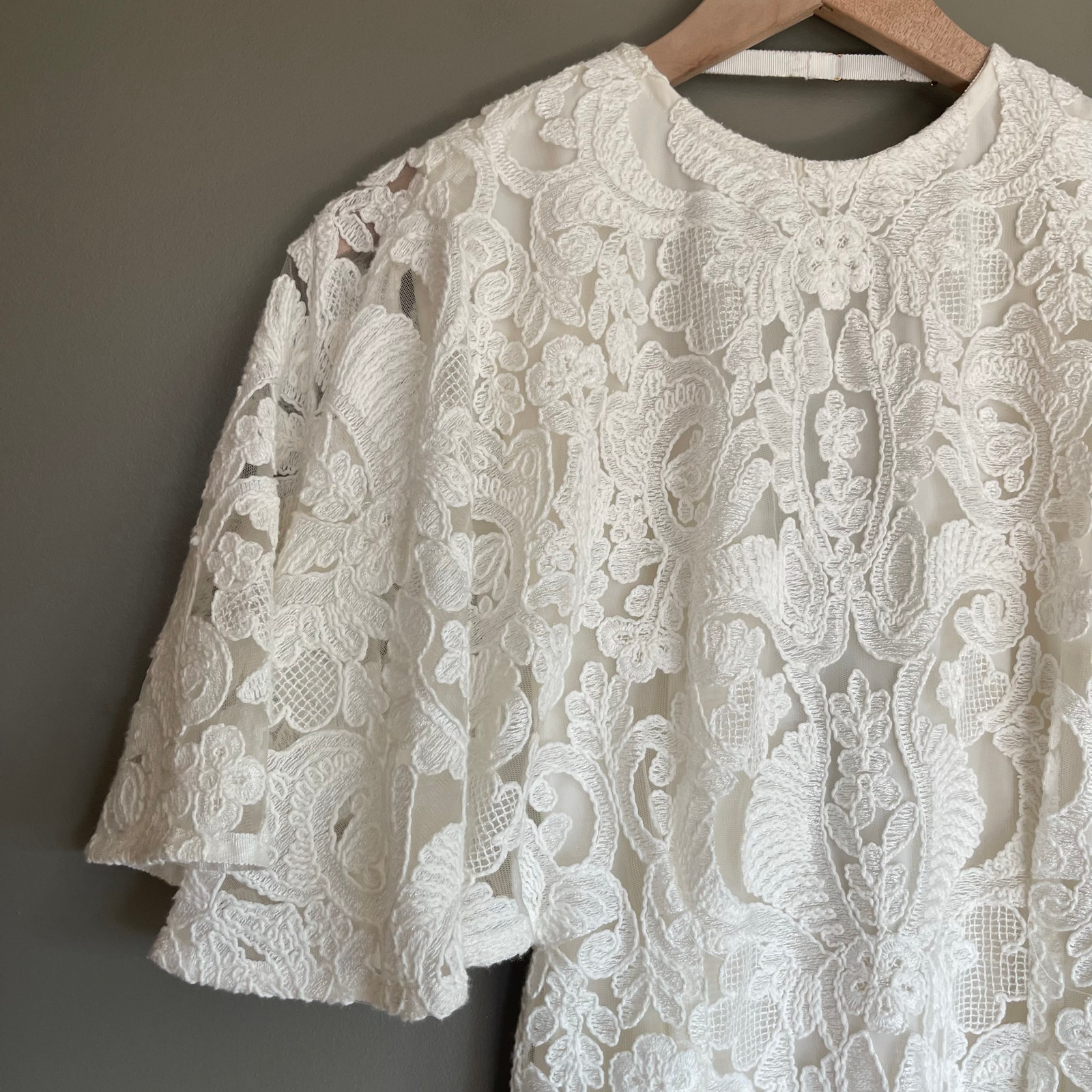 Nwt Sabina Musayev Sondrine Dress White Lace Size Xs Chic Feminine Romantic Sexy — image 6 of 8